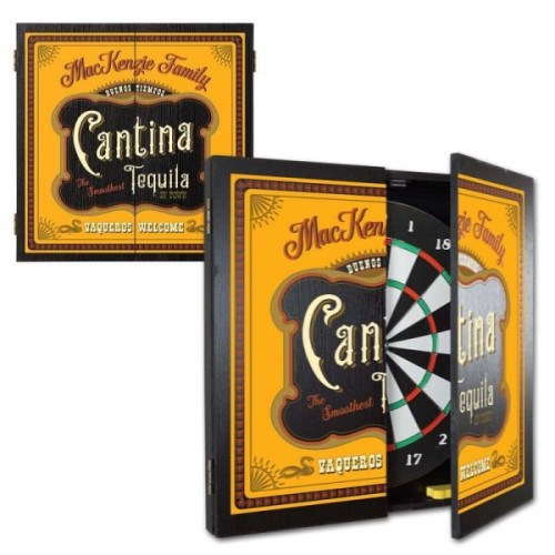Personalized Cantina Dartboard & Cabinet Set 