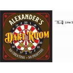 Personalized No Cheating Dart Room Dartboard & Cabinet Set 