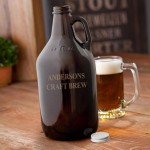 Personalized Amber Growler - 64 oz