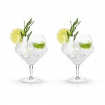 Angled Crystal Gin & Tonic Glasses by Viski®