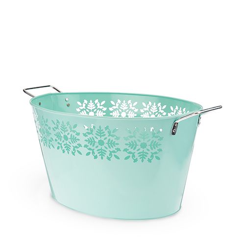 Oslo Teal Galvanized Ice Tub by Twine®